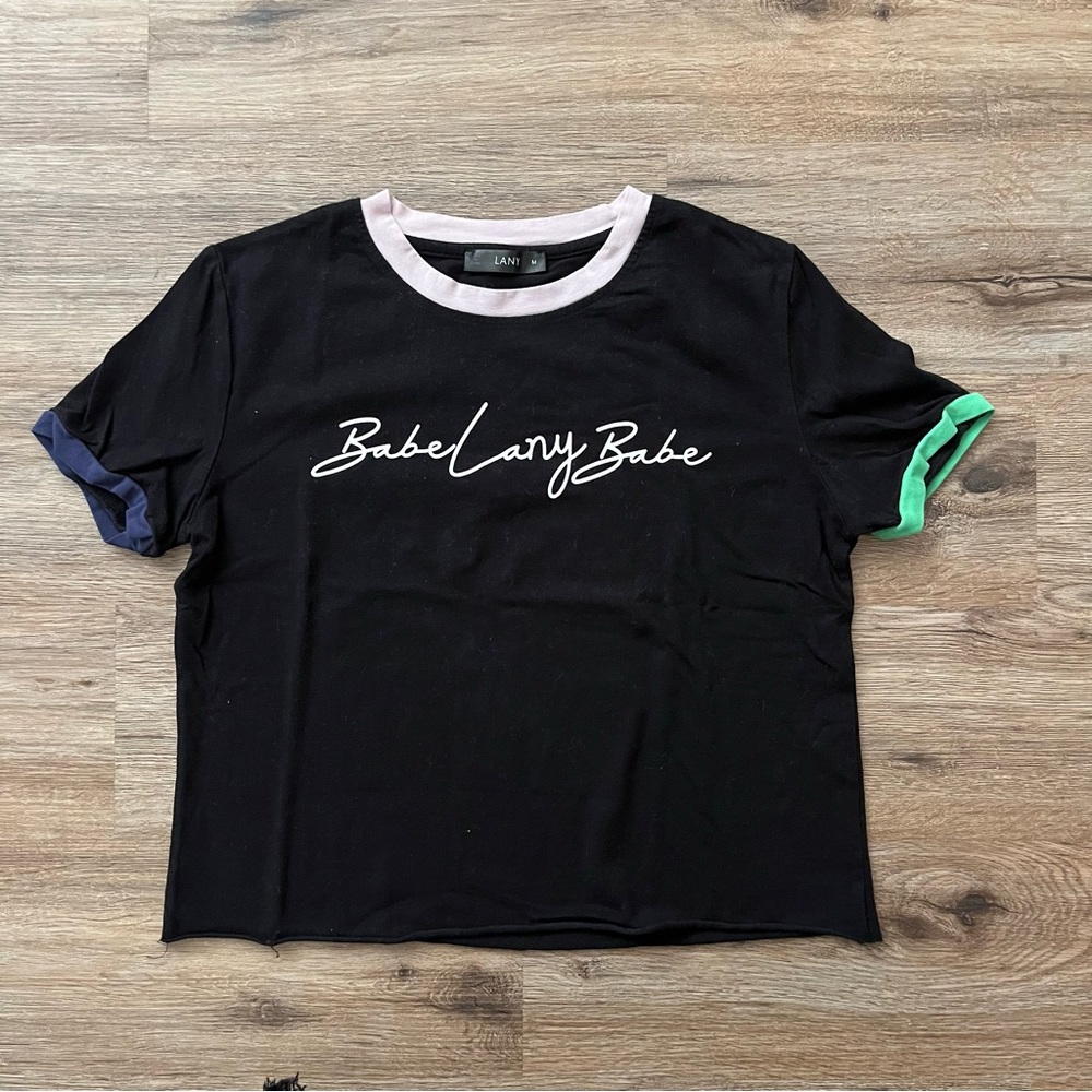 LANY Short Sleeve Cropped Tee Shirt LA New York Band Tee